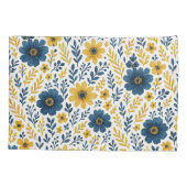 Classy Etnische Mediterrane Bloemenkunst Patroon Kussensloop (Achterkant-Links)