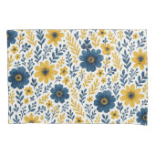 Classy Etnische Mediterrane Bloemenkunst Patroon Kussensloop (Voorkant-Links)