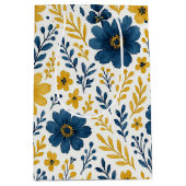 Classy Etnische Mediterrane Bloemenkunst Patroon Medium Cadeauzakje (Voorkant)