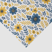 Classy Etnische Mediterrane Bloemenkunst Patroon Tissuepapier (Detail)