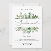 Classy Eucalyptus Leaves is mijn Bridesmaid-voorst Kaart (Voorkant)