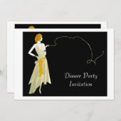 Classy Evening Inter-uitnodigingskaart Kaart (Voorkant / Achterkant)