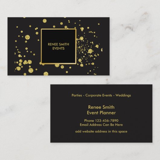 Classy Event Planner Visitekaartje (Voorkant / Achterkant)