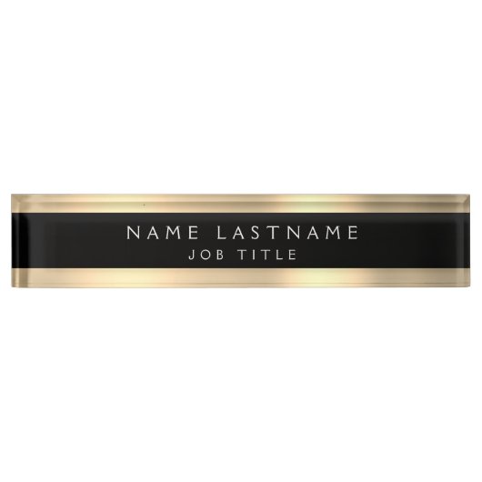 Classy Executive Black Gold Professional Naambordje (Voorkant)