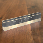 Classy Executive Black Gold Professional Naambordje (Zijkant)