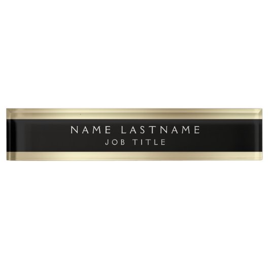 Classy Executive Black Gold Professional Naambordje (Voorkant)