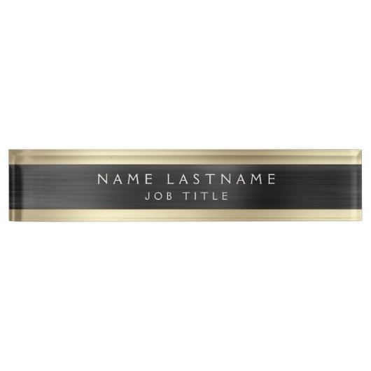 Classy Executive Black Gold Professional Naambordje (Voorkant)