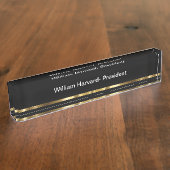 Classy Executive Company President Desk Plaque Naambordje (Zijkant)