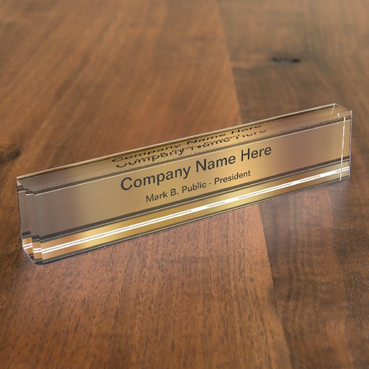 Classy Executive Desk Naam Borden Naambordje (Zijkant)