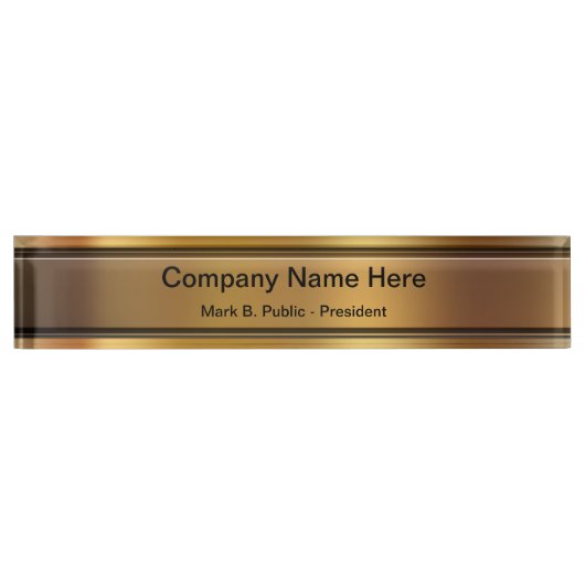 Classy Executive Desk Naam Borden Naambordje (Voorkant)