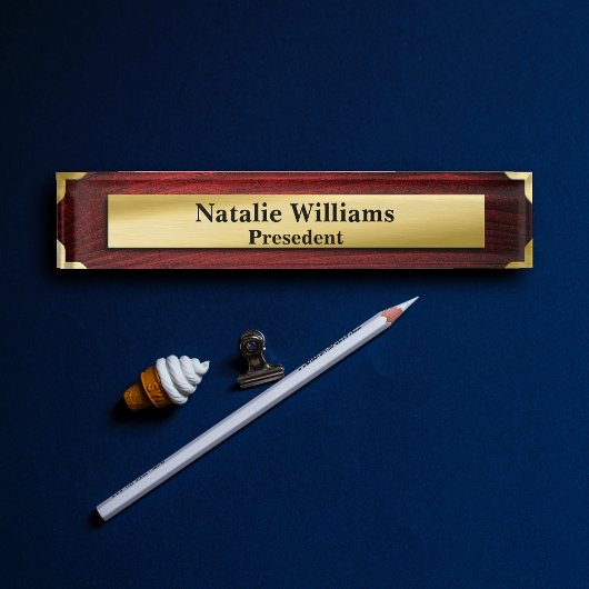 Classy Executive Gift Gold Naambordje