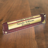 Classy Executive Gift Gold Naambordje (Zijkant)