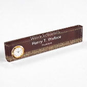 Classy Executive Gift Idee met klok Naambordje