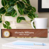 Classy Executive Gift Leather Look Desk Name Plate Naambordje