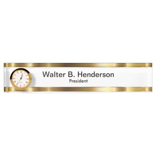 Classy Executive Gift Naam Plaque Naambordje (Voorkant)