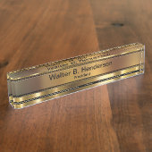 Classy Executive Gift Naam Plaque Naambordje (Zijkant)