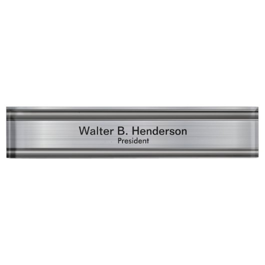 Classy Executive Gift Naam Plaque Naambordje (Voorkant)