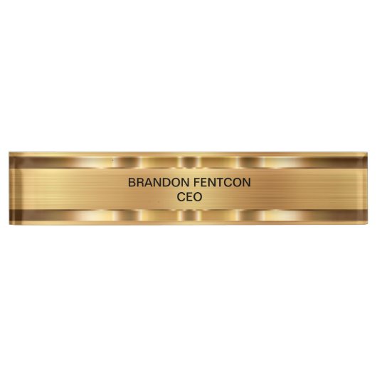 Classy Executive Gift Name Bord Monogram Naambordje (Voorkant)