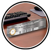 Classy Executive Gift Silver Tone Desk Name Bord Naambordje