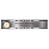 Classy Executive Gift Silver Tone Desk Name Bord Naambordje (Voorkant)