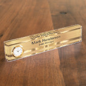 Classy Executive Gold Tone Gift Desk Name Bord Naambordje (Zijkant)