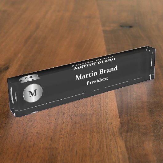 Classy Executive Management Monogram Naambordje (Zijkant)