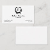 Classy Executive Monogram Stijl Visitekaartje (Voorkant / Achterkant)