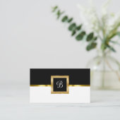 Classy Executive Monogram Visitekaartjes (Staand voorkant)