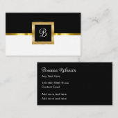 Classy Executive Monogram Visitekaartjes (Voorkant / Achterkant)