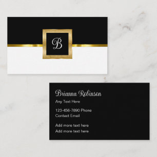 Classy Executive Monogram Visitekaartjes