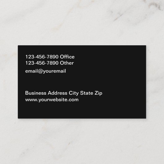 Classy Executive Personal Concierge Assistant Visitekaartje (Achterkant)