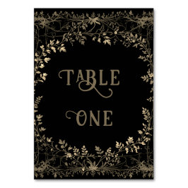 Classy Exquisite Gold Floral op zwart Kaart