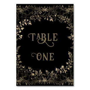 Classy Exquisite Gold Floral op zwart Kaart