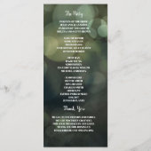 Classy Fairy string van licht groen bruiloft progr Programmakaart (Achterkant)