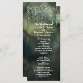 Classy Fairy string van licht groen bruiloft progr Programmakaart (Voorkant / Achterkant)
