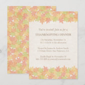 Classy Fall laat Thanksgiving-invitaties achter Kaart (Voorkant / Achterkant)