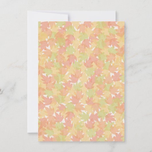 Classy Fall laat Thanksgiving-invitaties achter Kaart (Achterkant)