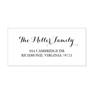 Classy familienaam Retouradres Zelfinktende Stempel