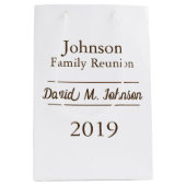 Classy Family Reunion Name Bags Medium Cadeauzakje (Voorkant)