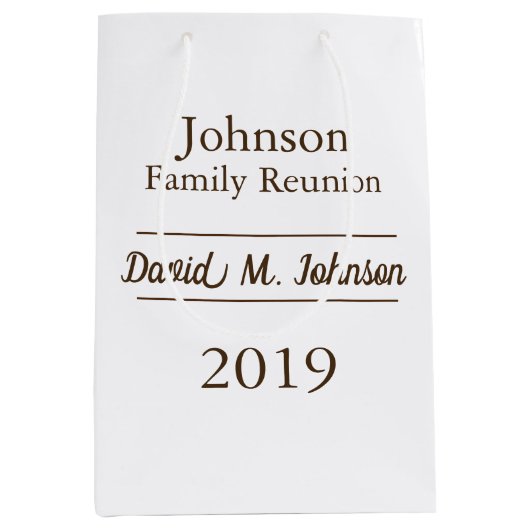 Classy Family Reunion Name Bags Medium Cadeauzakje (Voorkant)