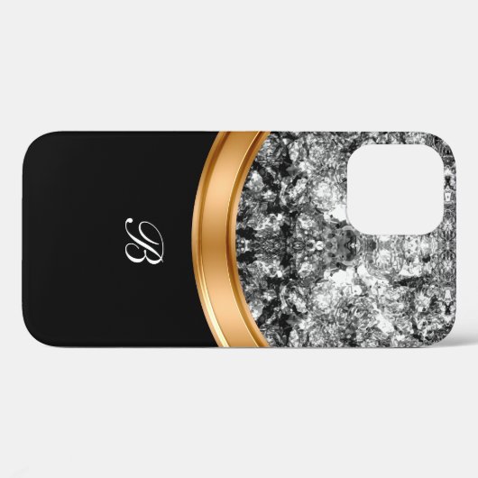 Classy Faux Crystal Bing Monogram Case-Mate iPhone Case (Achterkant (horizontaal))