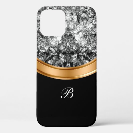 Classy Faux Crystal Bing Monogram Case-Mate iPhone Case (Achterkant)