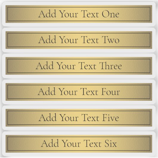 Classy Faux Gold 2 met zwarte tekst Sticker (Voorkant)