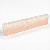 Classy faux gold confetti blush gradiënt afbeeldin naambordje