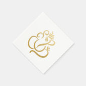 Classy Faux Gold Foil Ganesha Indische moderne etn Servet (Hoek)