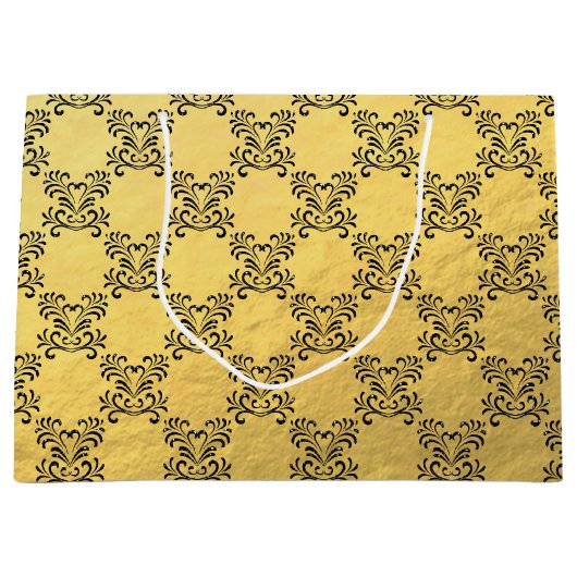 Classy Faux Gold Foil Gift Bag - Groot, glanzend Large Cadeautasje (Voorkant)