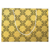 Classy Faux Gold Foil Gift Bag - Groot, glanzend Large Cadeautasje (Achterkant)