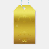 Classy Faux Gold Merry Christmas Gift Labels Cadeaulabel (Achterkant)