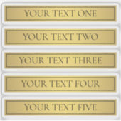 Classy Faux Gold met zwarte tekst Sticker (Voorkant)