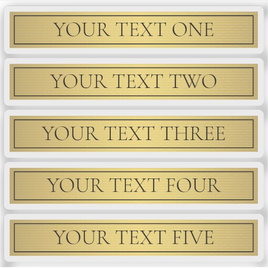 Classy Faux Gold met zwarte tekst Sticker (Voorkant)